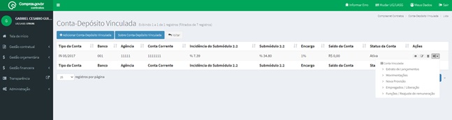 FIGURA 8 - Acessar Nova Provisão