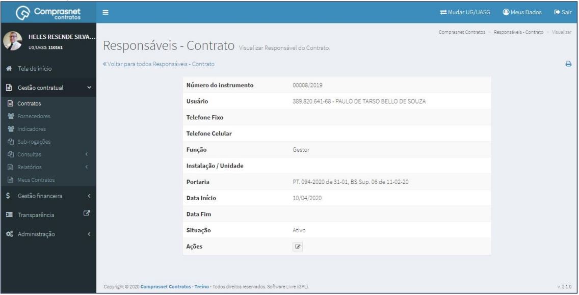 FIGURA 9 - Detalhe de Responsável