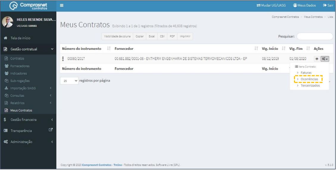 FIGURA 18 - Cadastramento de Ocorrências